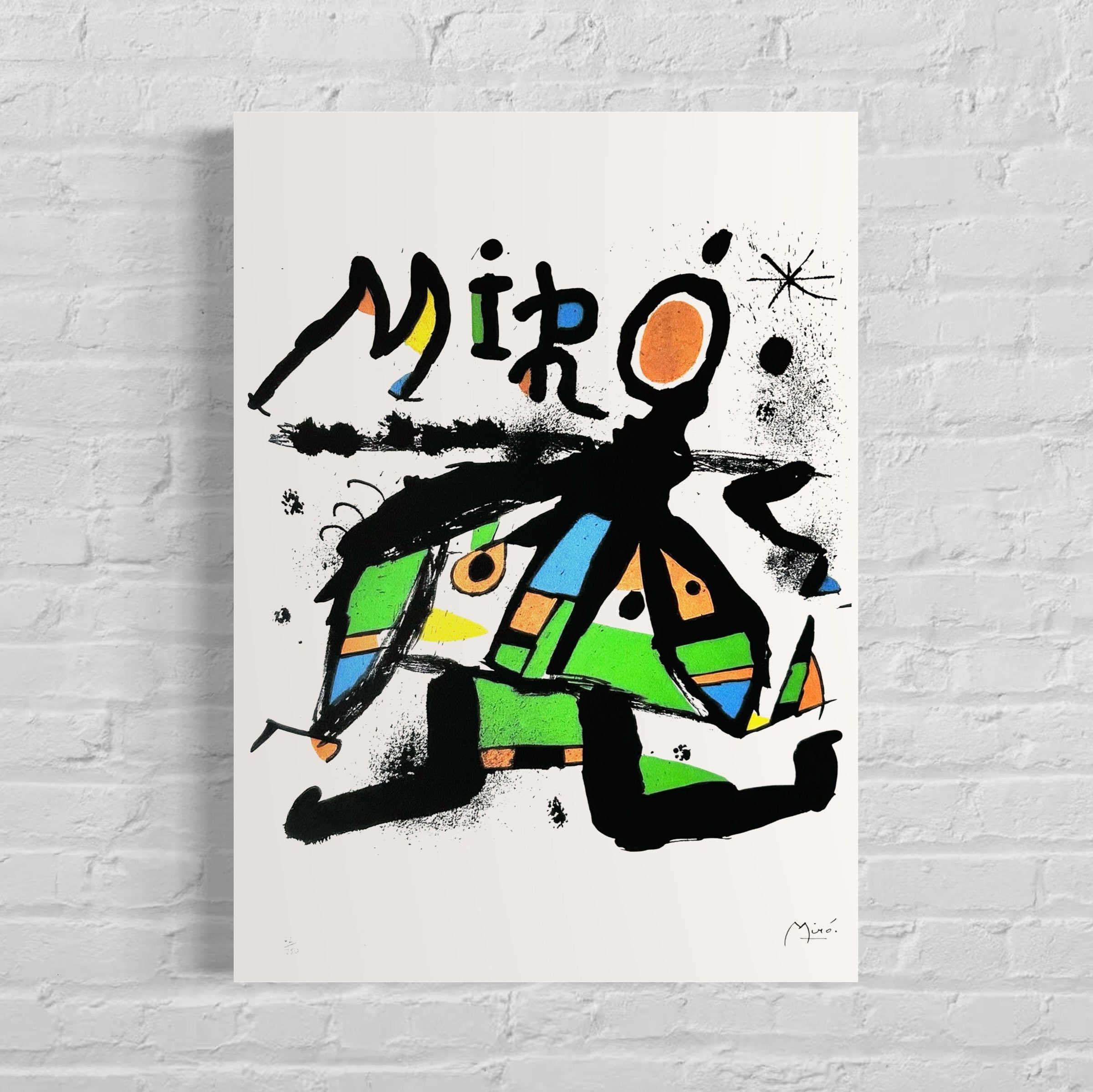 Composición tipográfica Joan Miró Litografía Arcos 300gsm 42x59 cm