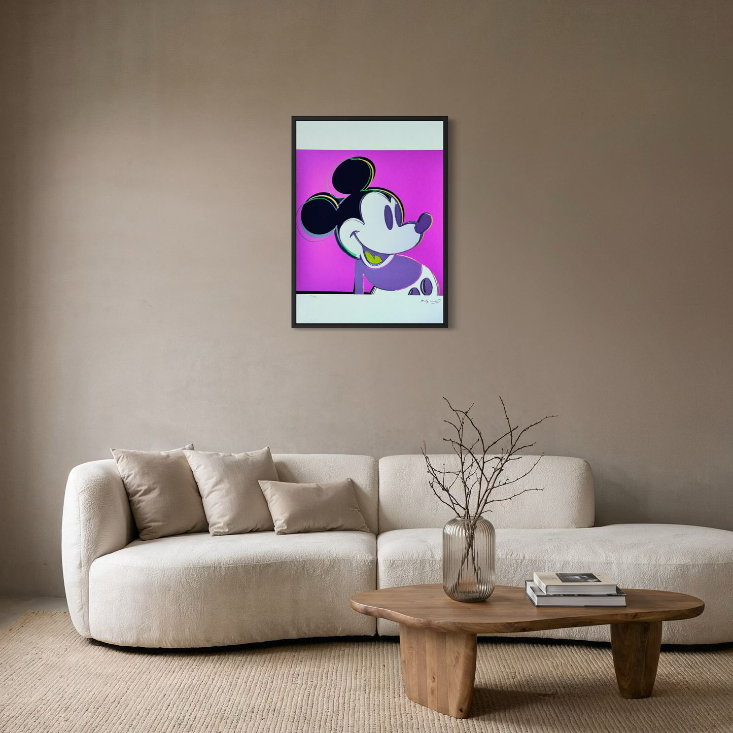 Andy Warhol – 'Mickey Mouse (Purple, Myths)' – Edição limitada e numerada