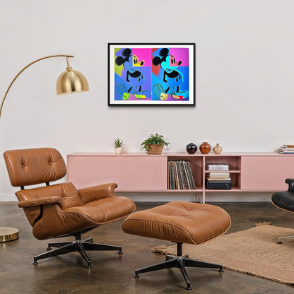 Andy Warhol Double Mickey πολύχρωμες καμάρες λιθογραφίας 300gsm 42x59 cm