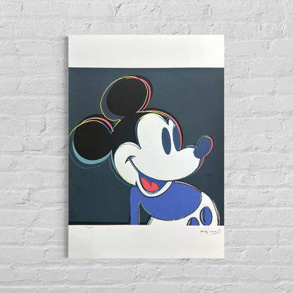 Andy Warhol Mickey Mouse (Black-blue) Lithograph Arches 300gsm 42x59 cm