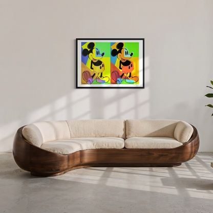 Andy Warhol Double Mickey πολύχρωμες καμάρες λιθογραφίας 300gsm 42x59 cm