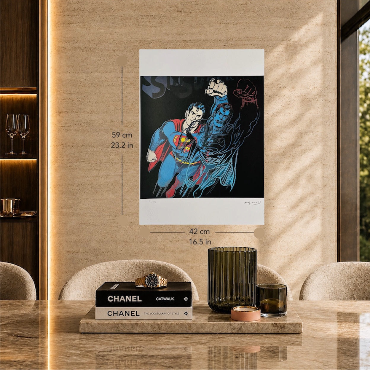 Andy Warhol Superman (Preto) Arcos Litográficos 300gsm 42x59 cm