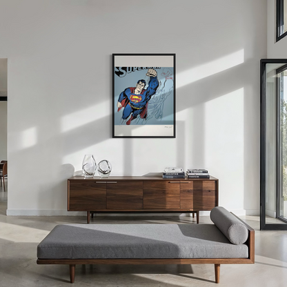 Andy Warhol Superman (Bleu) Lithographie Arches 300gsm 42x59 cm