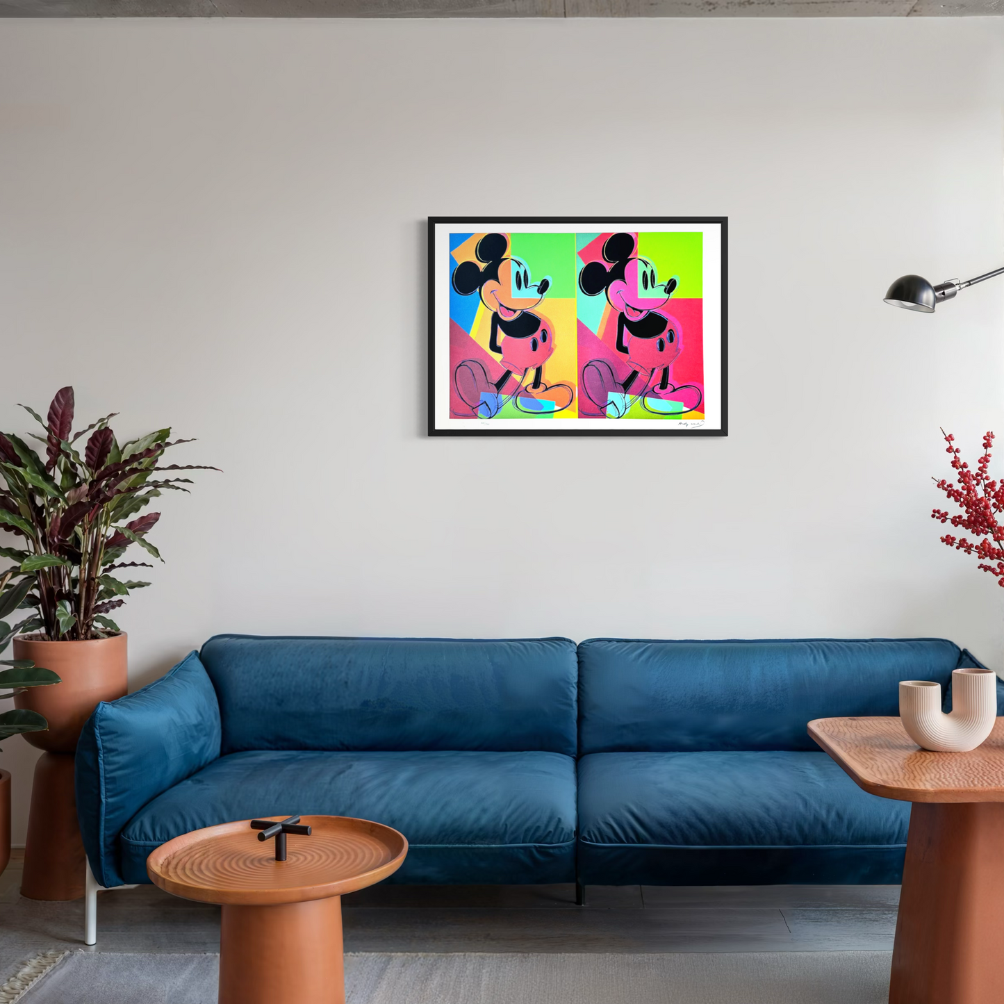 Andy Warhol Double Mickey (Multicolore) Lithographie Arches 300gsm 42x59 cm