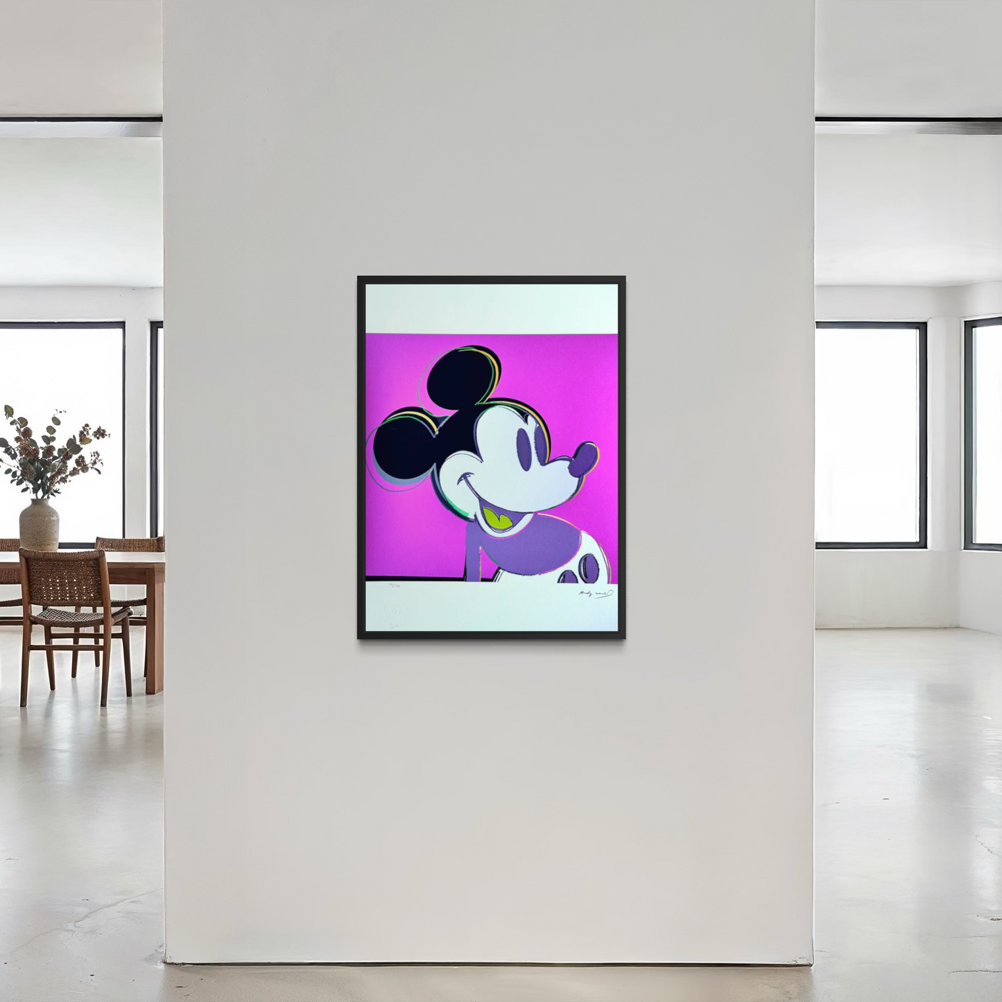 Andy Warhol – 'Mickey Mouse (Purple, Myths)' – Edição limitada e numerada