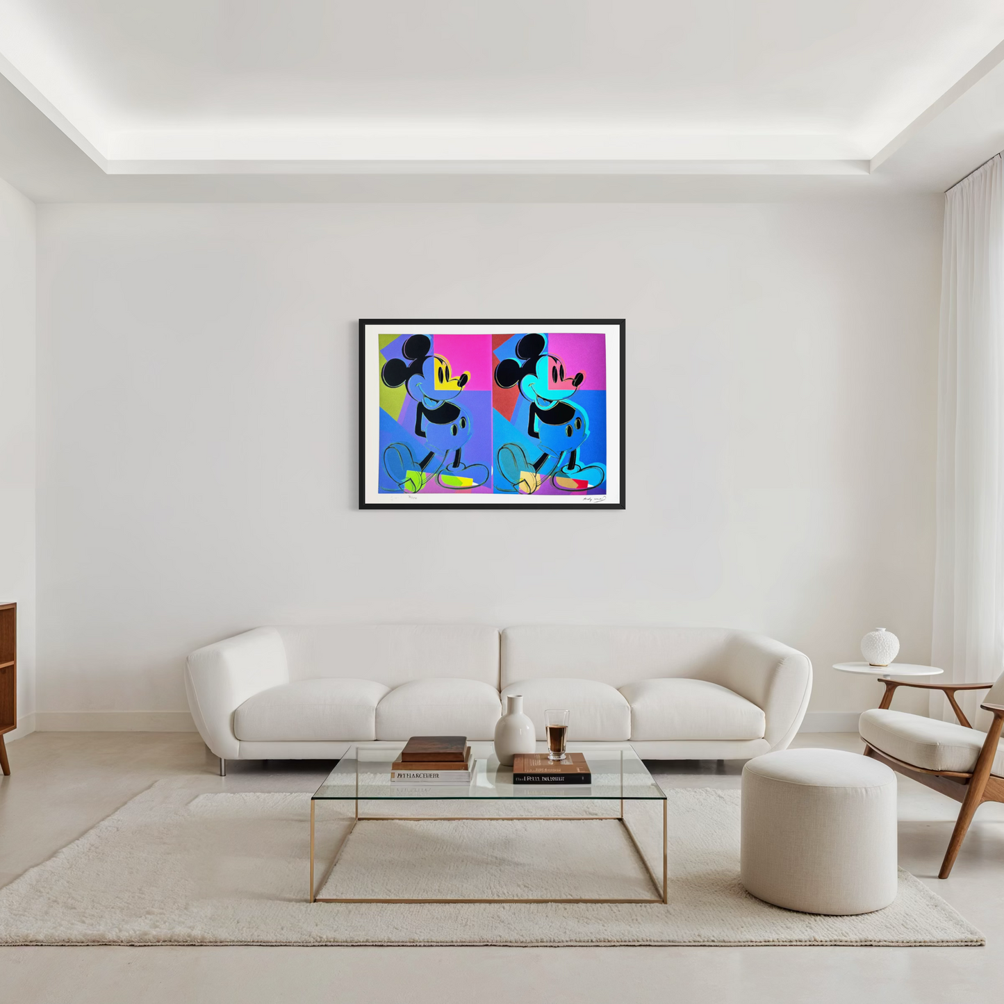 Andy Warhol Double Mickey πολύχρωμες καμάρες λιθογραφίας 300gsm 42x59 cm