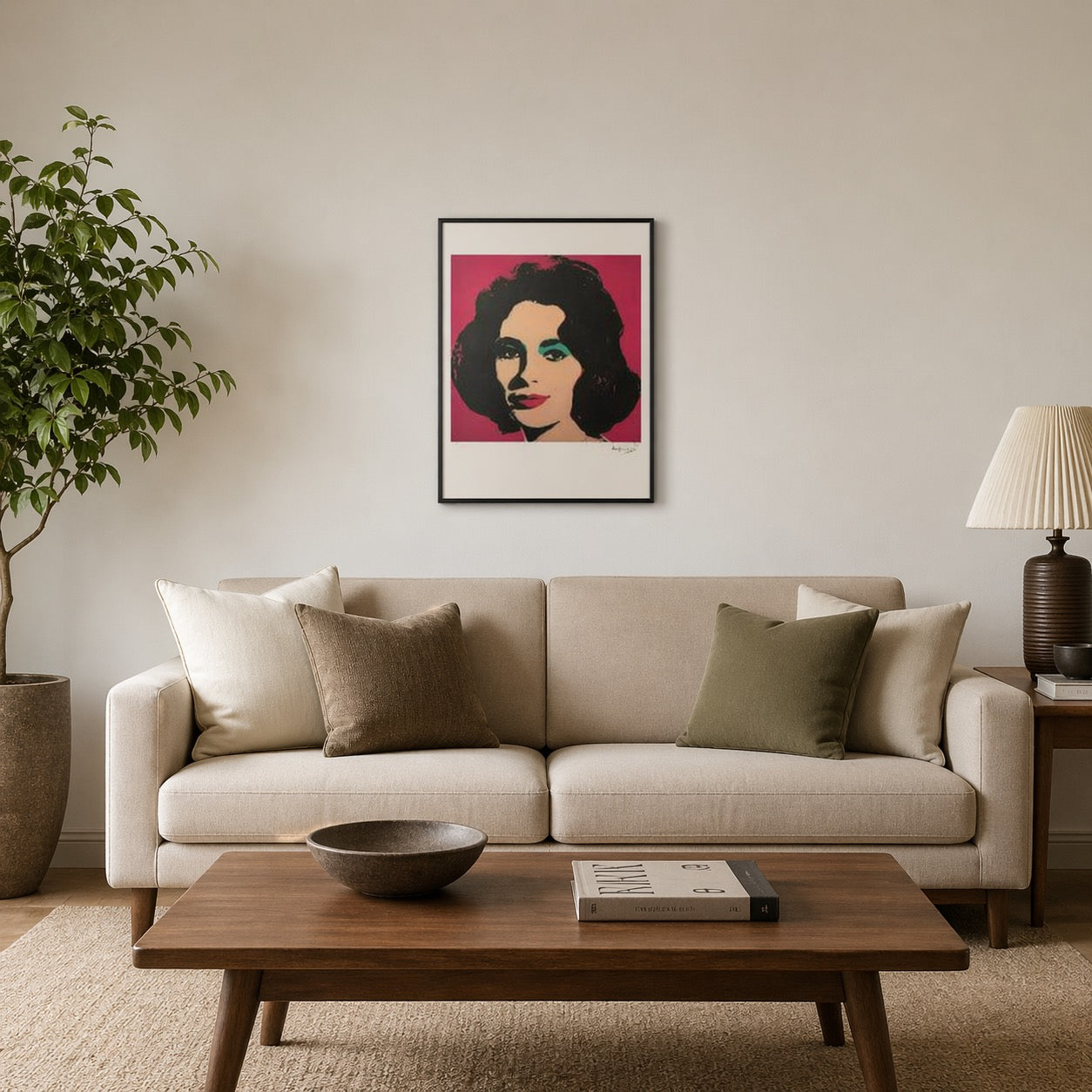 Andy Warhol Liz Taylor Litografibågar 300gsm 42x59 cm