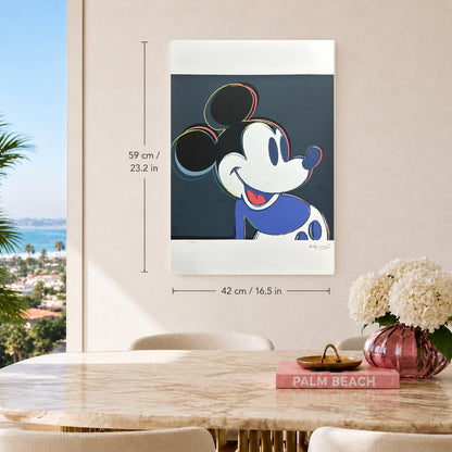 Andy Warhol Mickey Mouse (Black-blue) Lithograph Arches 300gsm 42x59 cm