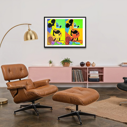 Andy Warhol Double Mickey πολύχρωμες καμάρες λιθογραφίας 300gsm 42x59 cm