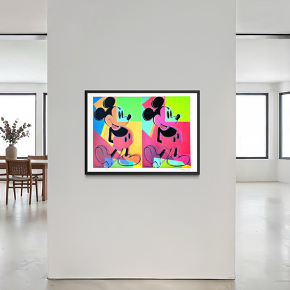 Andy Warhol Double Mickey (Multicolore) Lithographie Arches 300gsm 42x59 cm