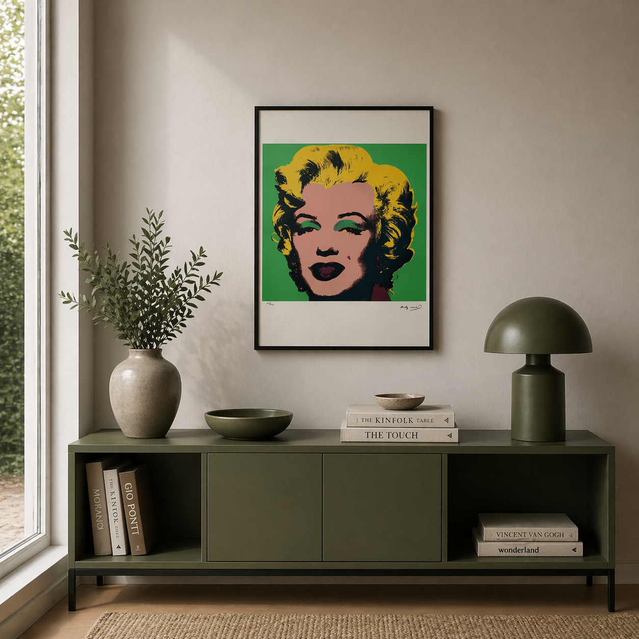 Andy Warhol Marilyn Monroe (Vert & Jaune) Lithographie Arches 300gsm 42x59 cm