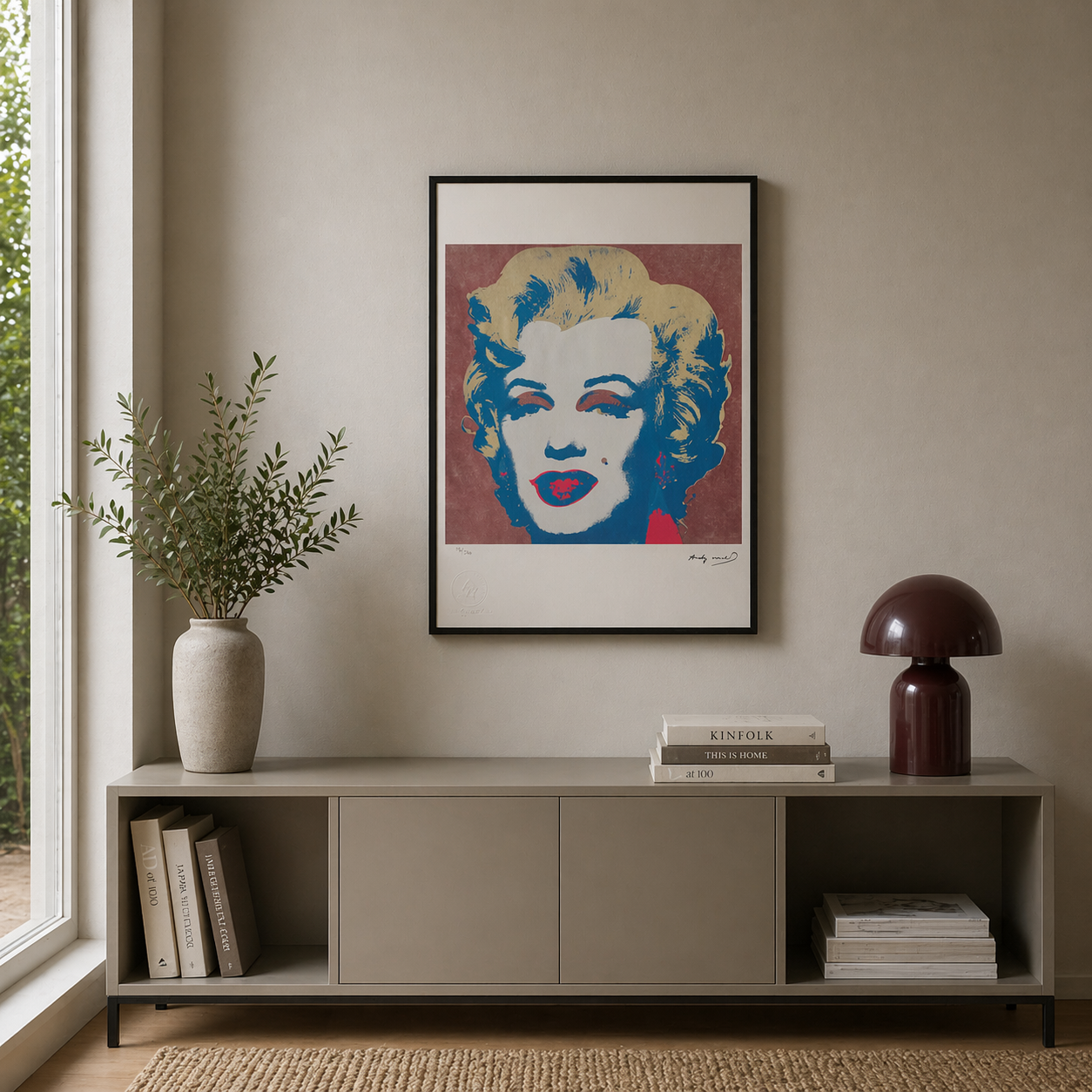 Andy Warhol Marilyn Monroe (Lax & Blue) Litografibågar 300gsm 42x59 cm