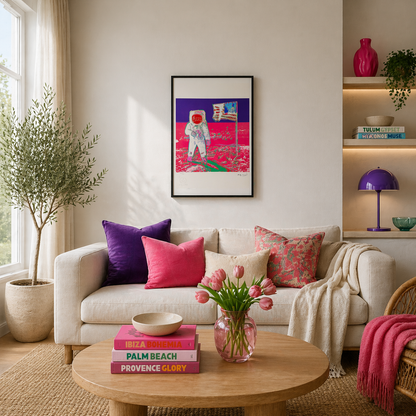 Andy Warhol Moonwalk (Rosa Neon & Roxo) Arcos Litográficos 300gsm 42x59 cm
