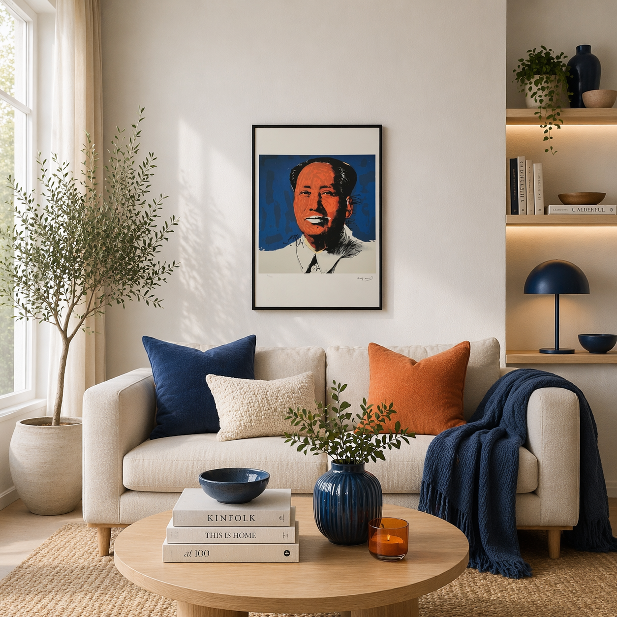 Andy Warhol Mao (Azul & Laranja) Arcos Litográficos 300gsm 42x59 cm