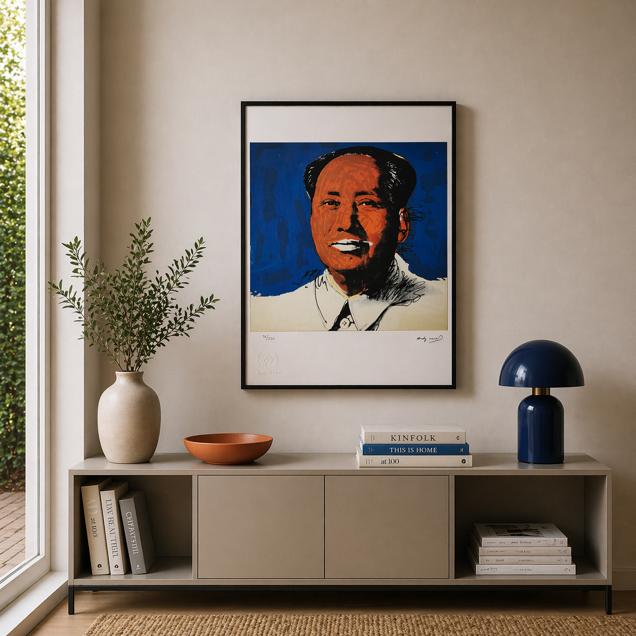 Andy Warhol Mao (Azul & Laranja) Arcos Litográficos 300gsm 42x59 cm