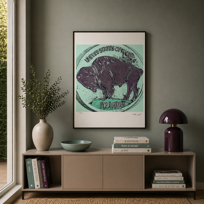 Andy Warhol Buffalo Nickel (Five Cents) Lithographie Arches 300 g/m² 42 x 59 cm