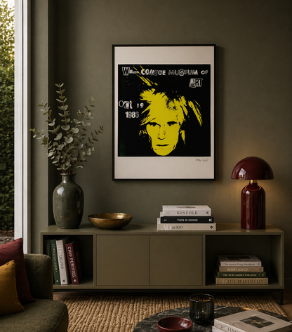 Andy Warhol Självporträtt Litografi Bågar 300gsm 42x59 cm