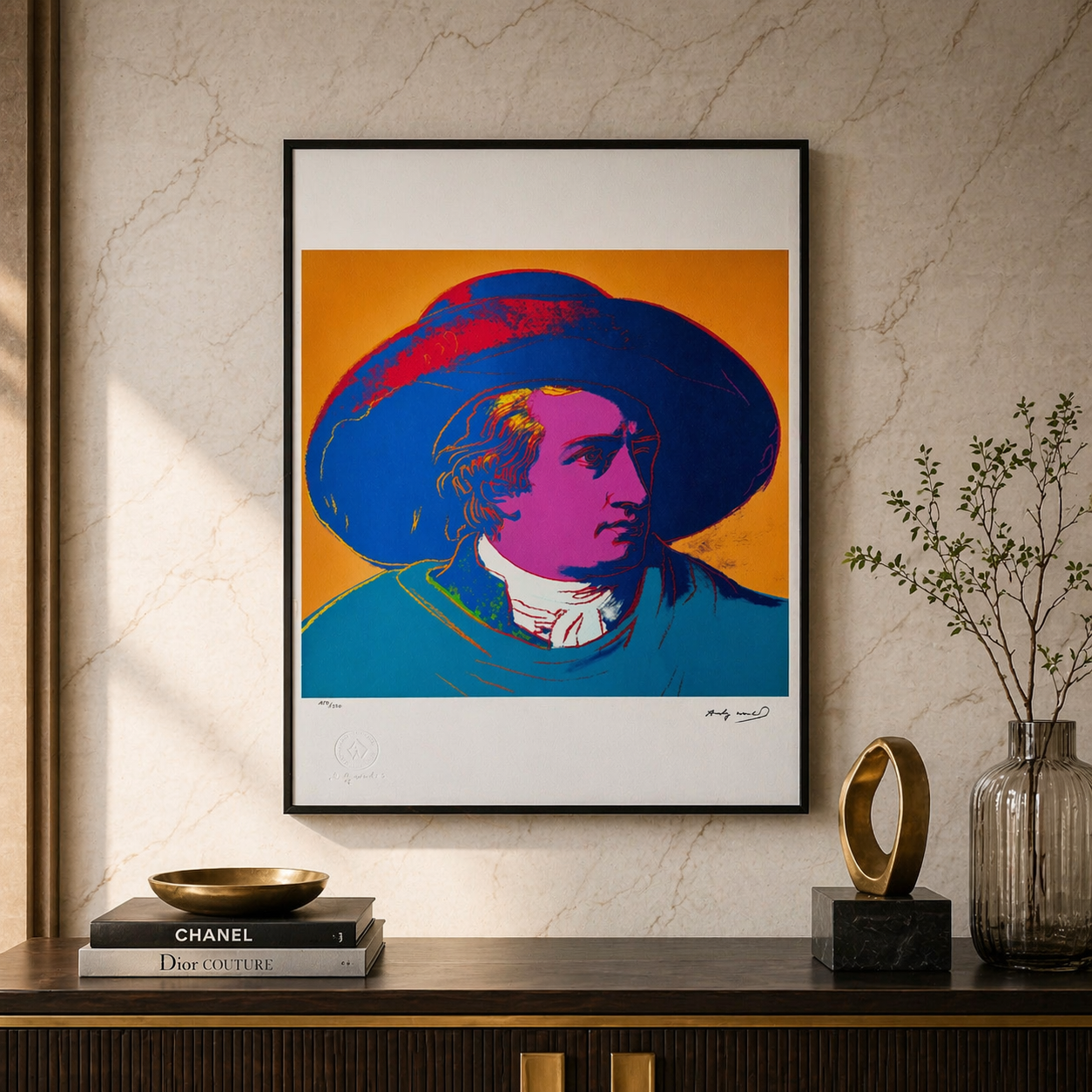 Andy Warhol Goethe (Μπλε-Πορτοκαλί) Αψίδες λιθογραφίας 300gsm 42x59 cm