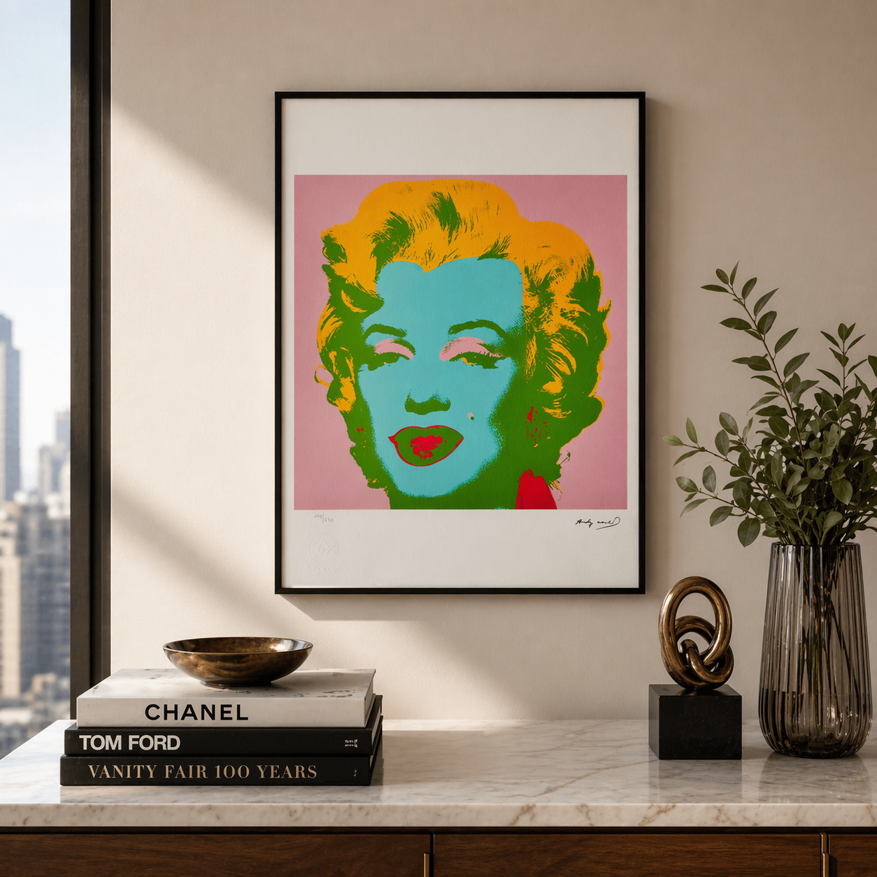 Andy Warhol Marilyn Monroe (Pink) Litografibuer 300gsm 42x59 cm