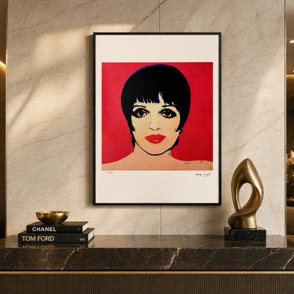 Andy Warhol Liza Minnelli Litografibågar 300gsm 42x59 cm