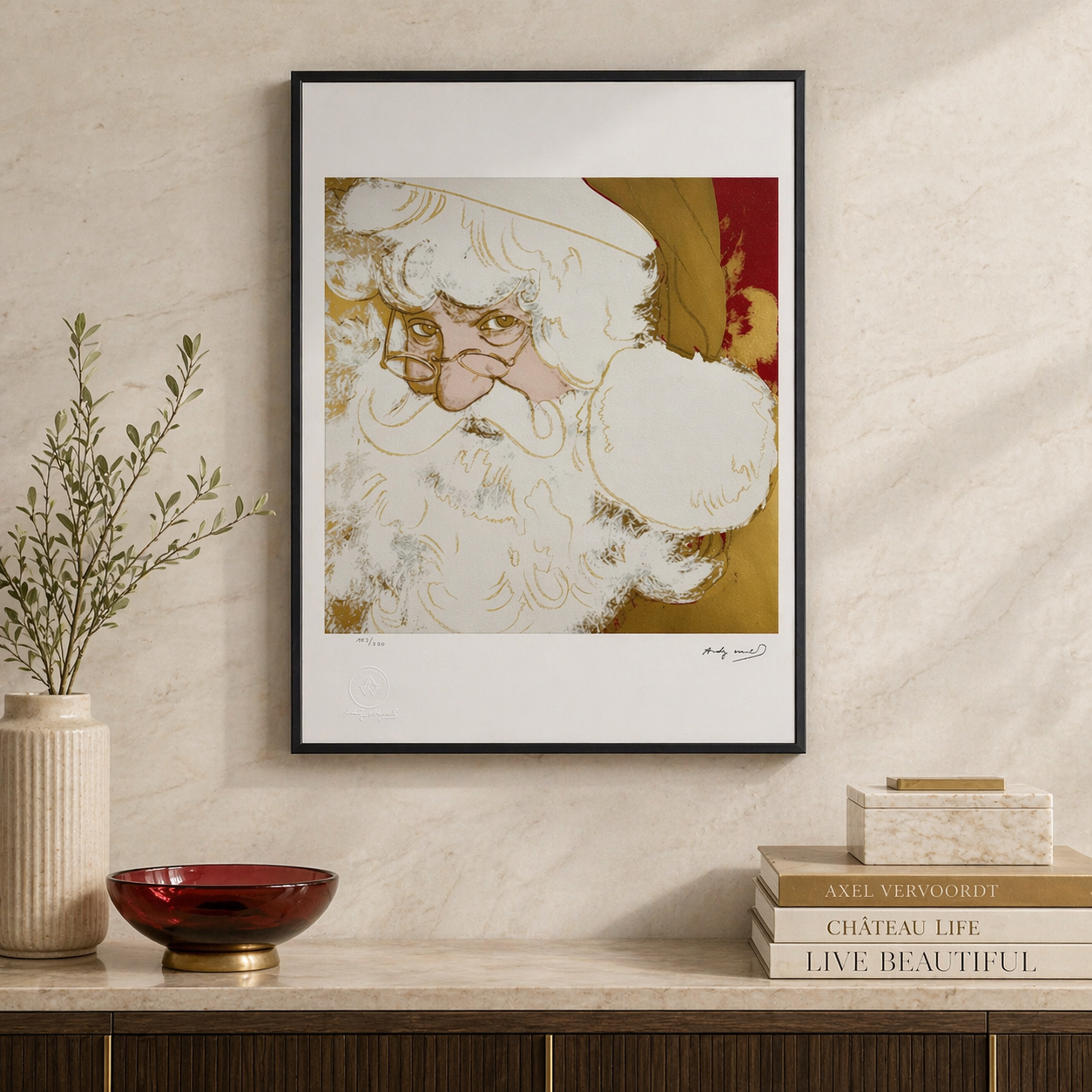 Andy Warhol Santa Claus Lithograph Arches 300gsm 42x59 cm