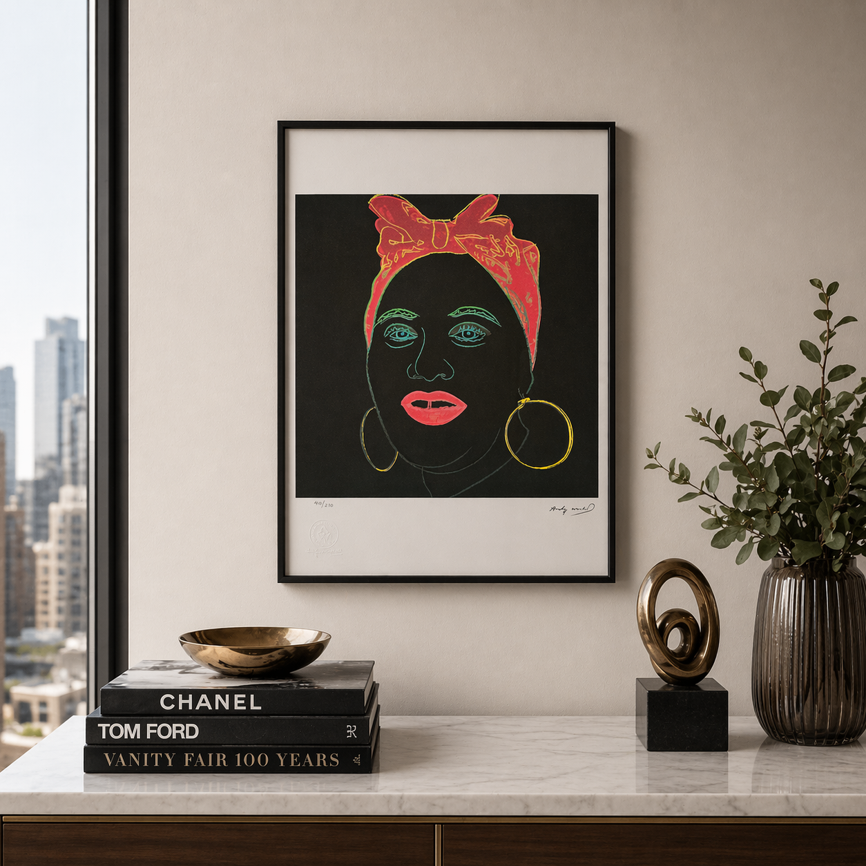 Andy Warhol Femme Noire Lithographie Arches 300gsm 42x59 cm