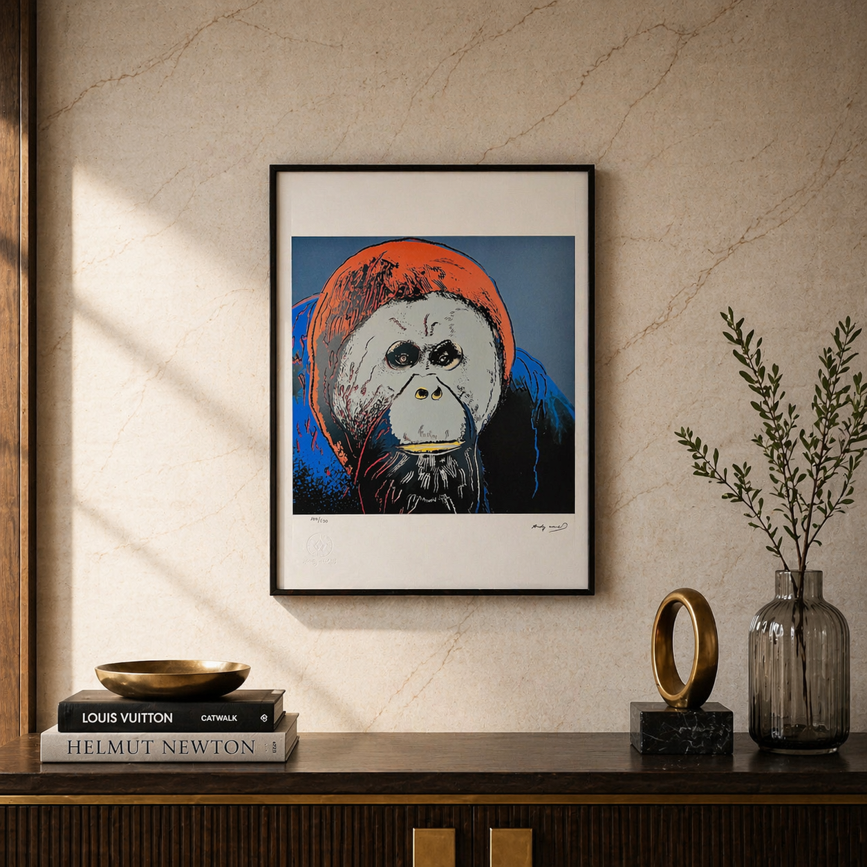 Andy Warhol Orangutang (djur) Litografibågar 300gsm 42x59 cm