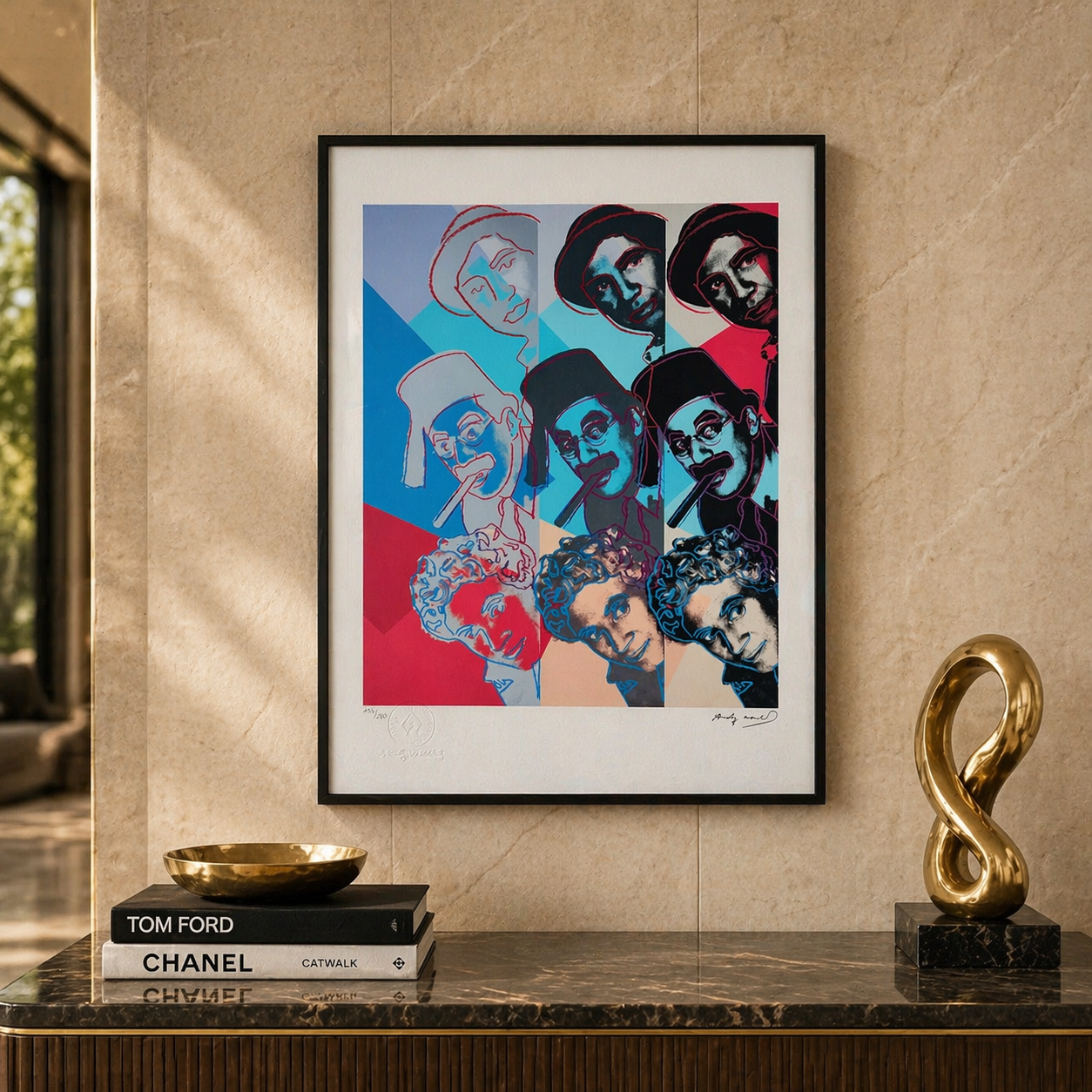 Andy Warhol Bröderna Marx Litografibågar 300gsm 42x59 cm