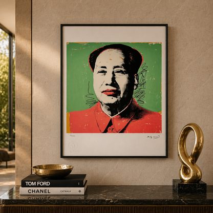 Andy Warhol Mao (Verde & Rojo Clásico) Litografía Arcos 300gsm 42x59 cm