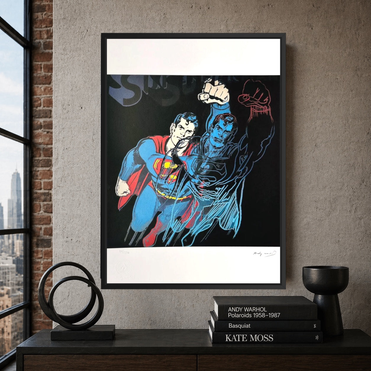 Andy Warhol Superman (Preto) Arcos Litográficos 300gsm 42x59 cm