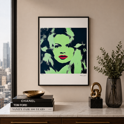 Andy Warhol Brigitte Bardot (Πράσινο) Αψίδες λιθογραφίας 300gsm 42x59 cm