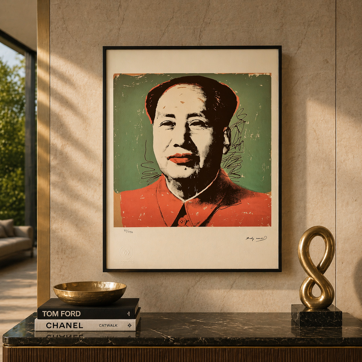 Andy Warhol Mao (Vintage Green Edition) Lithograph Arches 300gsm 42x59 cm