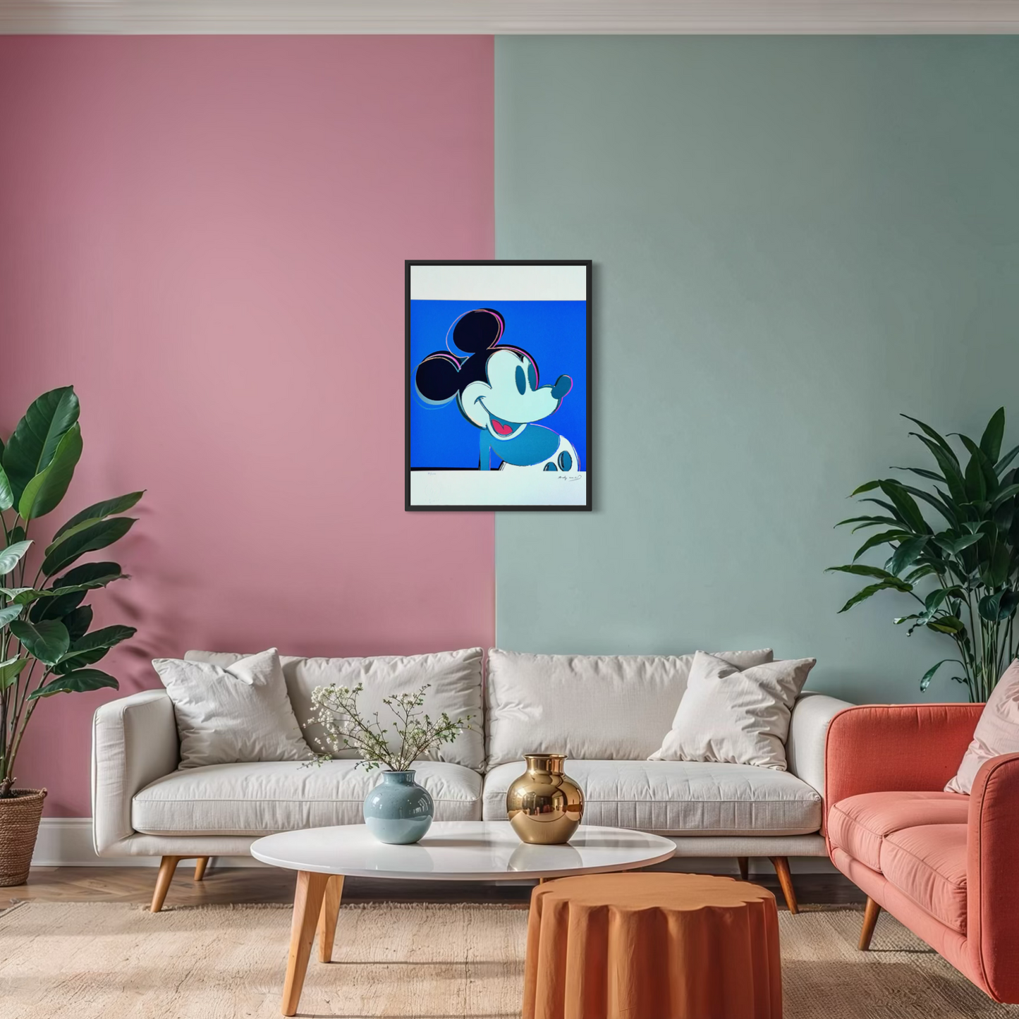Andy Warhol Mickey Mouse (Blue) Lithograph Arches 300gsm 42x59 cm