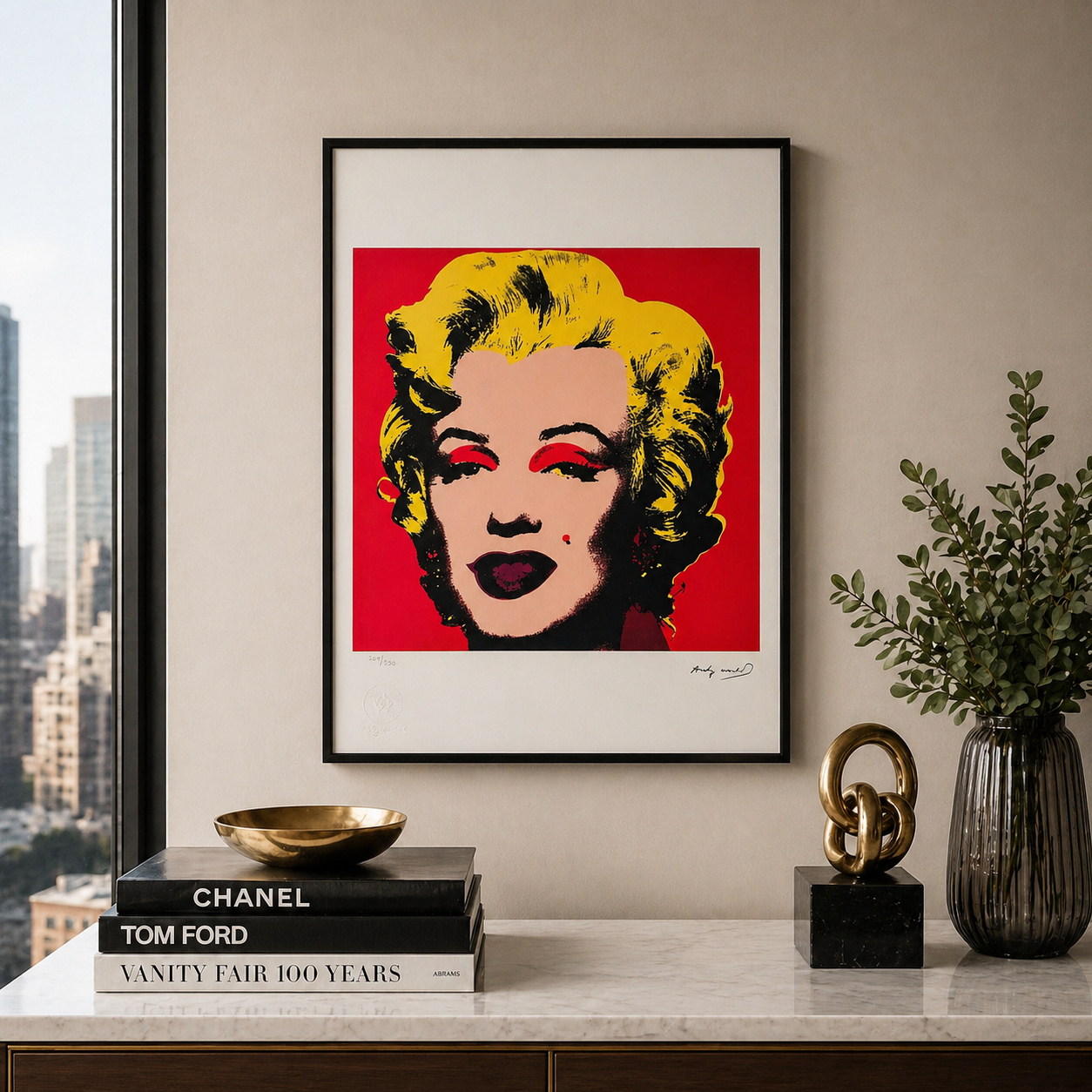 Andy Warhol Marilyn Monroe' (Red) Lithograph Arches 300gsm 42x59 cm