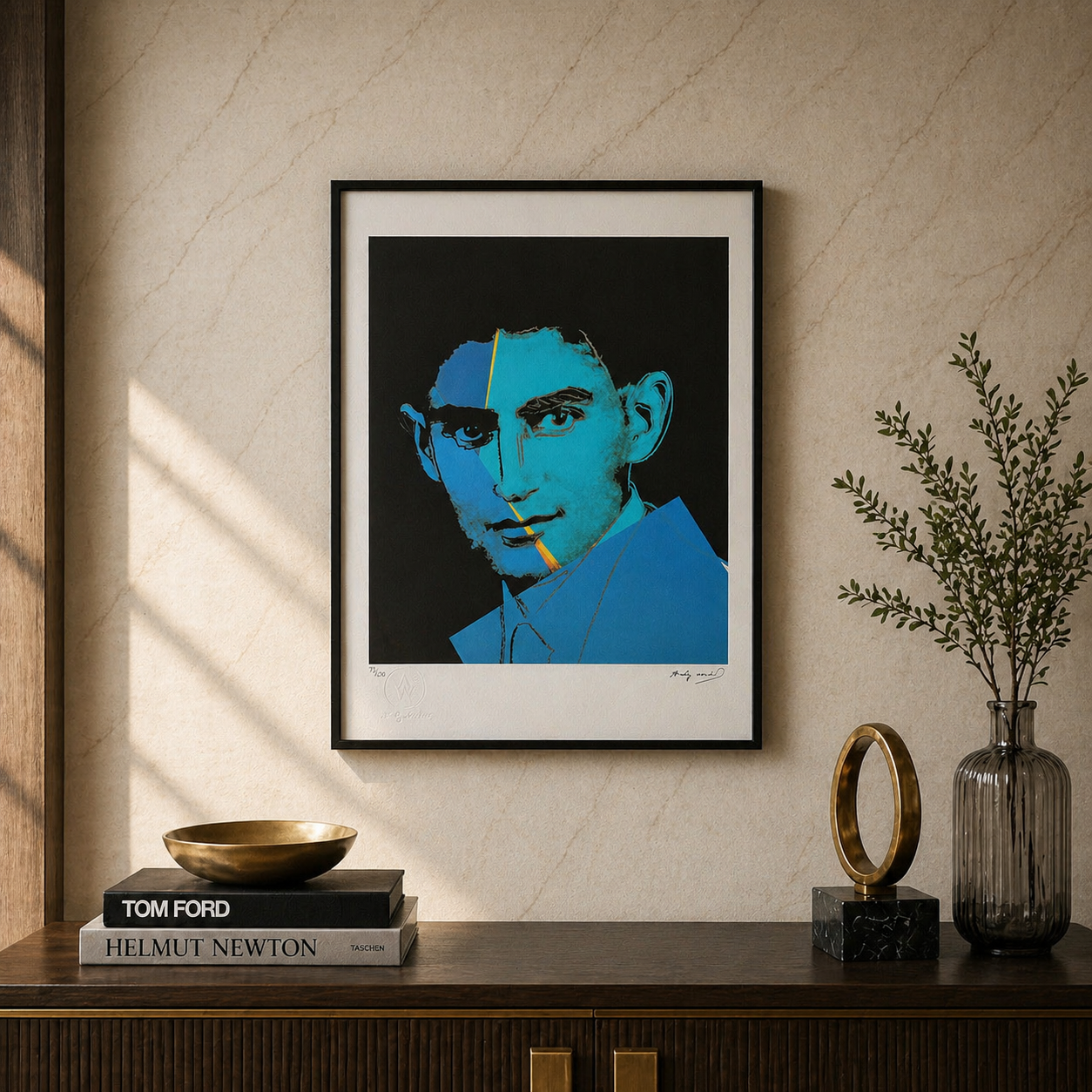 Andy Warhol Franz Kafka Litografibågar 300gsm 42x59 cm