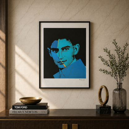 Andy Warhol Franz Kafka Litografibågar 300gsm 42x59 cm