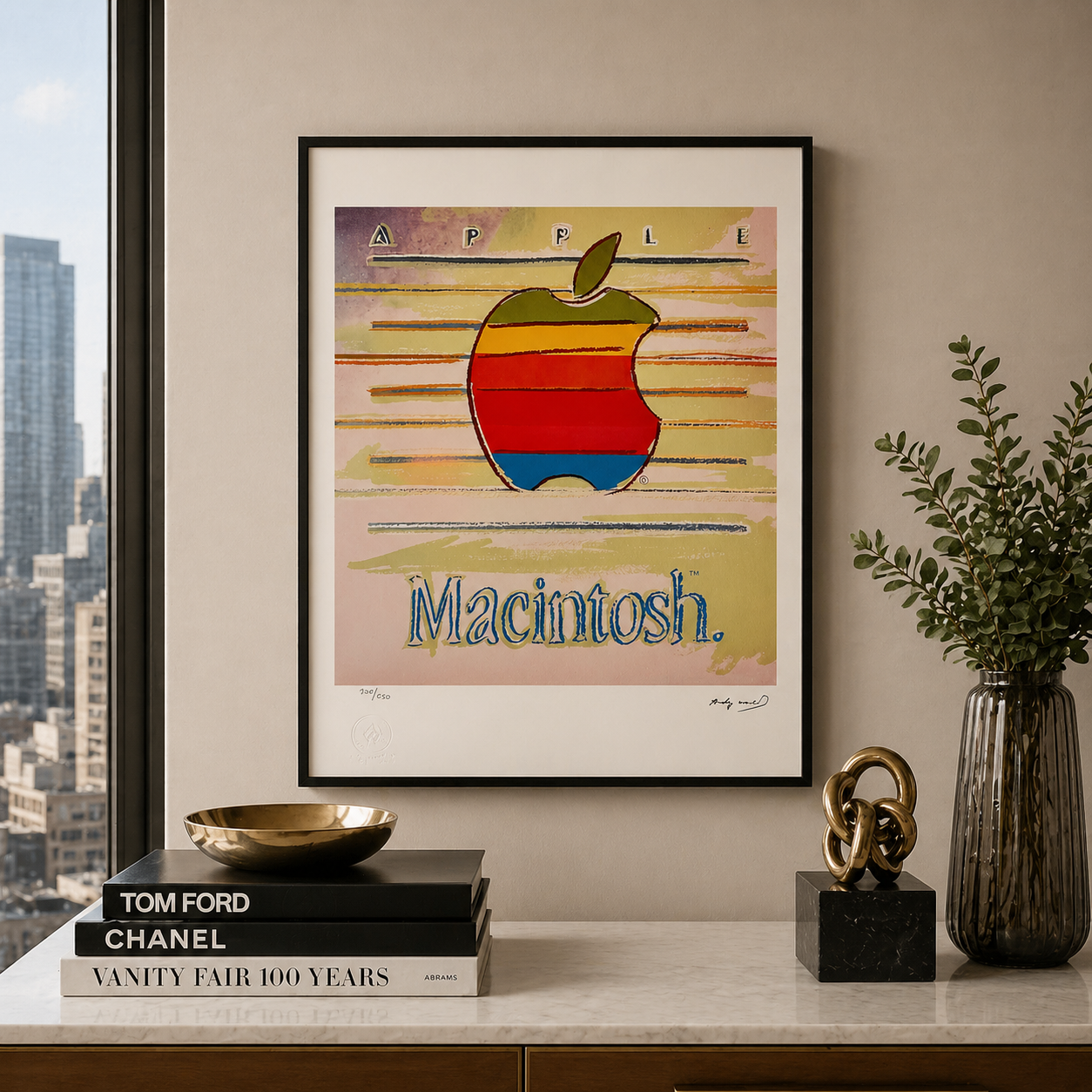 Andy Warhol Apple Lithographie Arches 300gsm 42x59 cm
