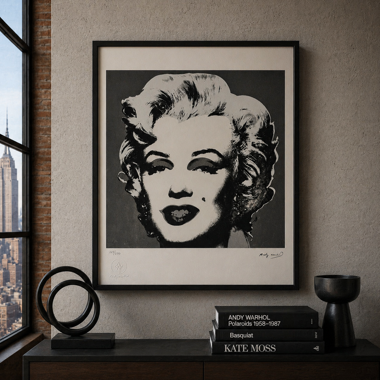 Andy Warhol – ‘Marilyn Monroe’ (Negro & Blanco) – Edición limitada y numerada