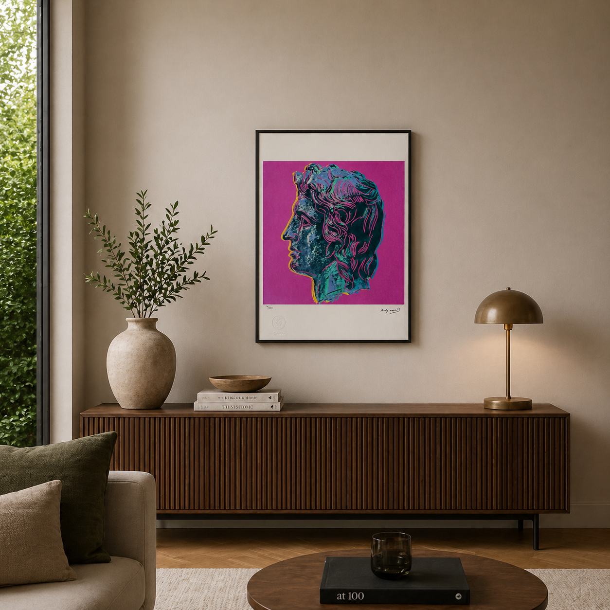 Andy Warhol Alexandre le Grand (Violet) Lithographie Arches 300 g/m² 42 x 59 cm