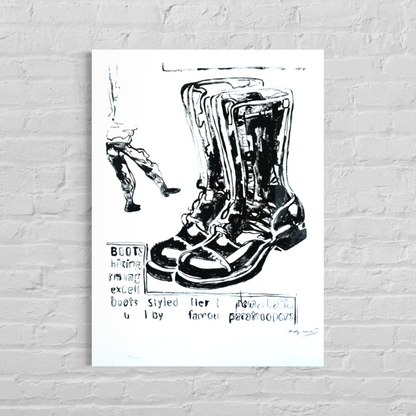 Andy Warhol Boots Paratrooper Lithograph Arches 300gsm 42x59 cm