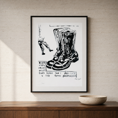 Andy Warhol Boots Paratrooper Lithograph Arches 300gsm 42x59 cm