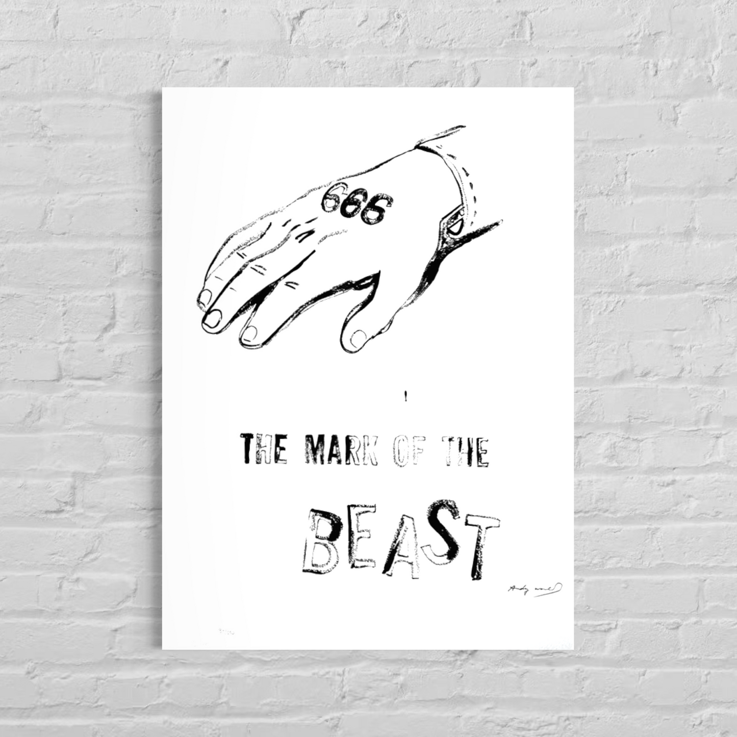 Andy Warhol The Magic of the Beast Litografibågar 300gsm 42x59 cm