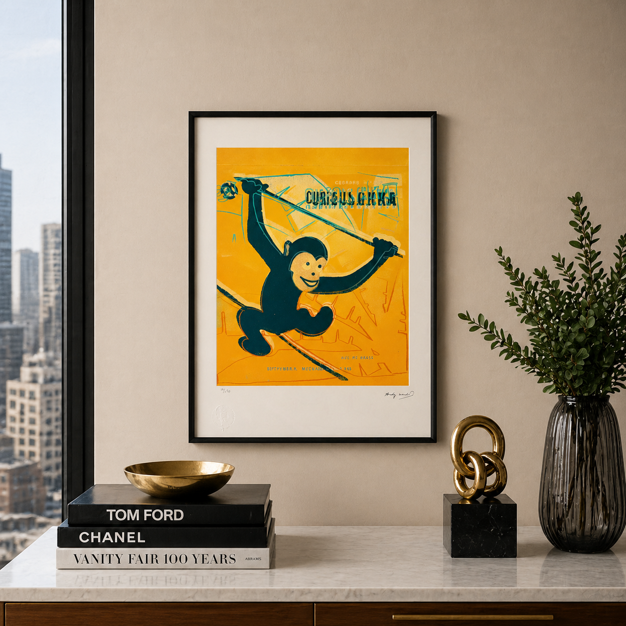 Andy Warhol Macaco Litografia Arcos 300gsm 42x59 cm