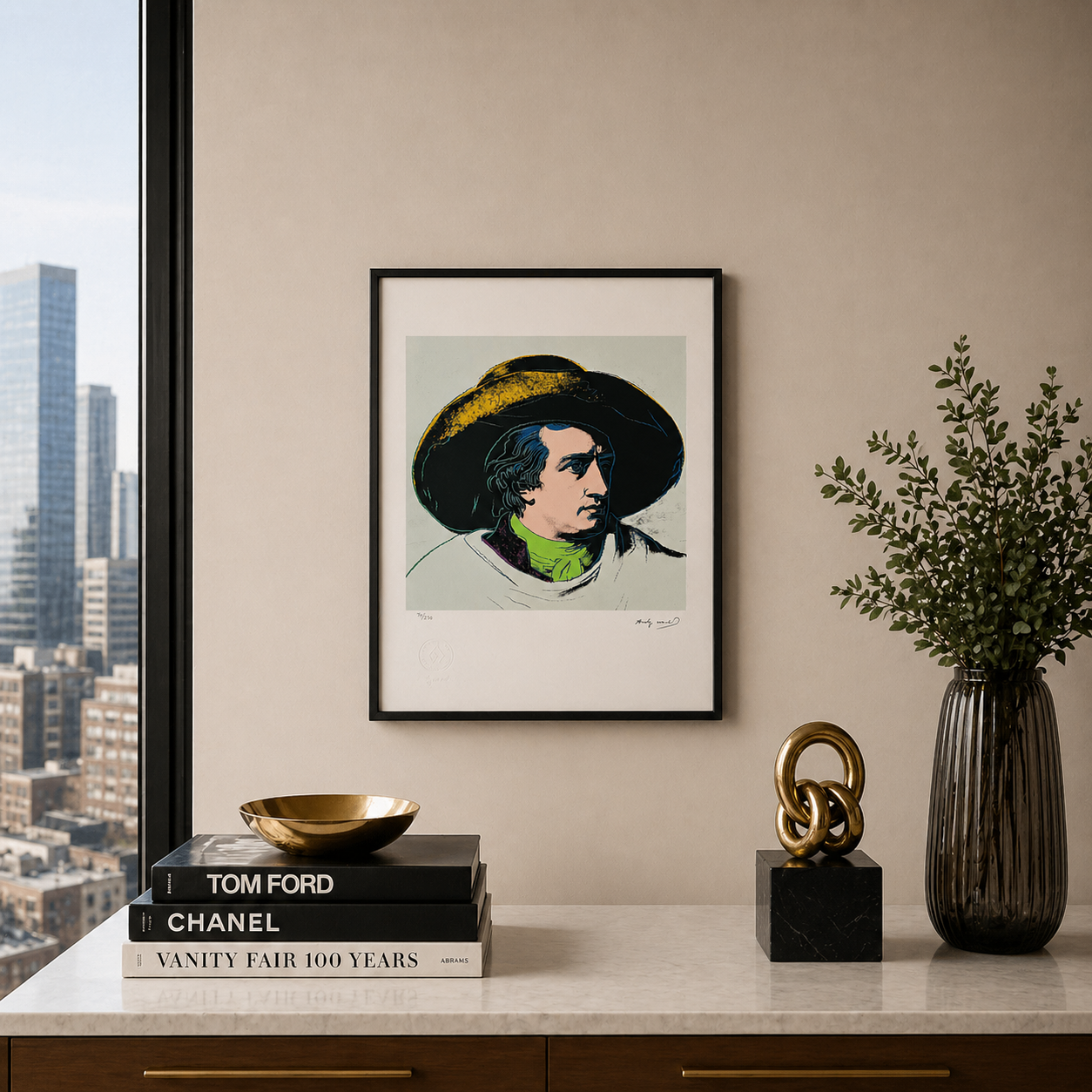 Andy Warhol Goethe (gråsvart) litografibågar 300gsm 42x59 cm