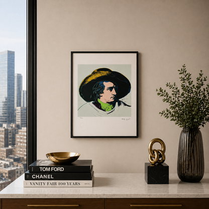 Andy Warhol Goethe (gråsvart) litografibågar 300gsm 42x59 cm