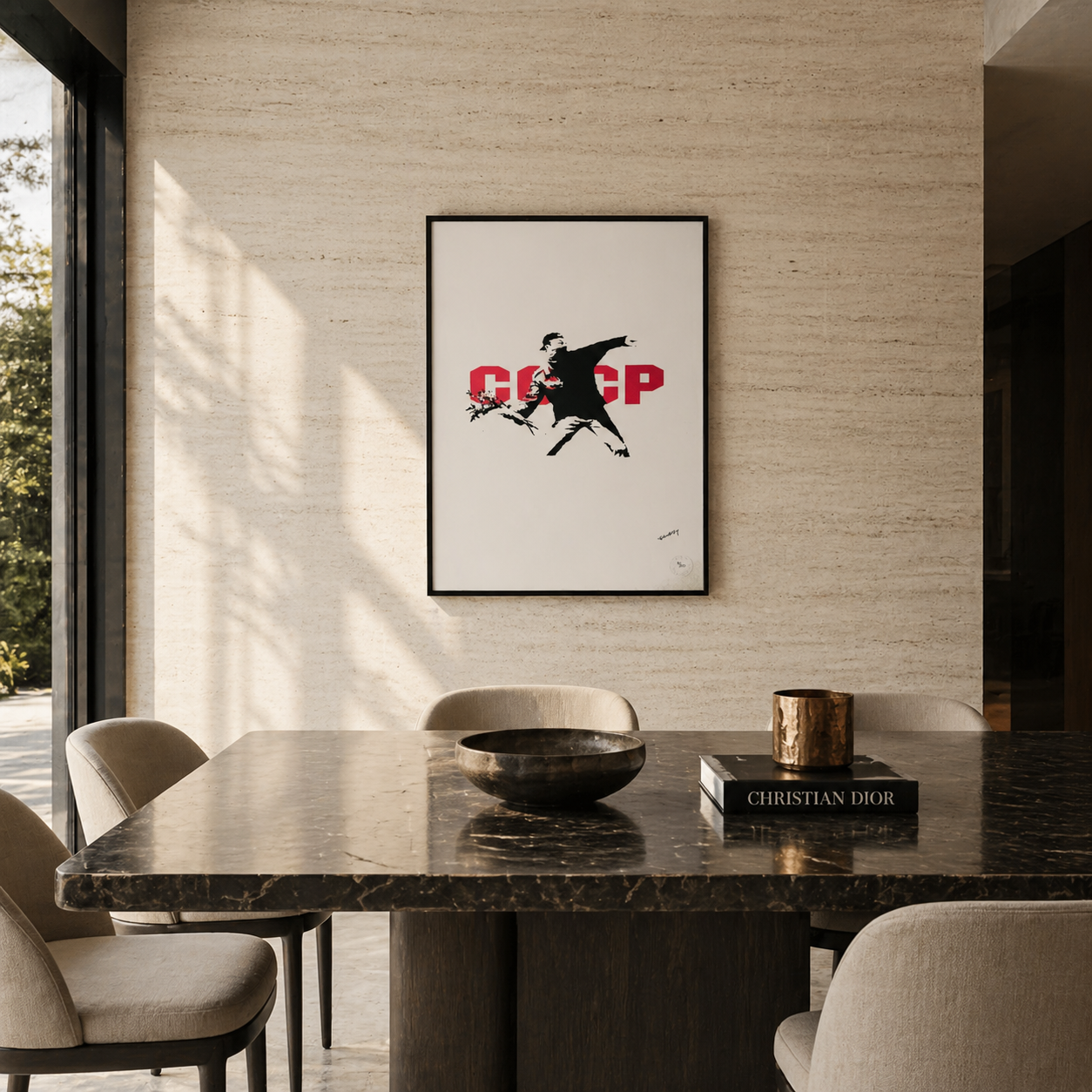Banksy CCCP Love Is in the Air Lithograph Arches 300gsm 42x59 cm