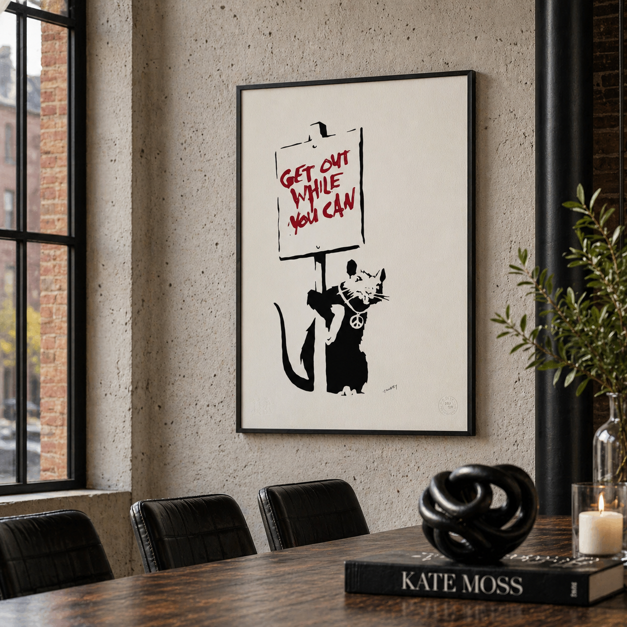 Banksy Sal mientras puedas Litografía Arcos 300gsm 42x59 cm