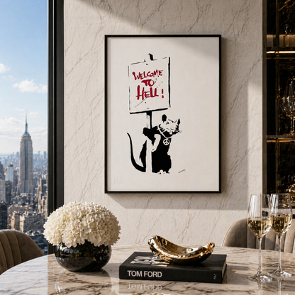 Banksy Welcome to Hell Lithograph Arches 300gsm 42x59 cm