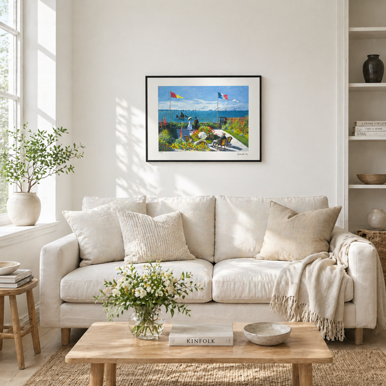 Claude Monet terrasse ved Saint-Adresse Litografibuer 300gsm 42x59 cm