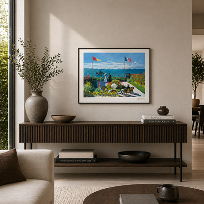 Claude Monet terrasse ved Saint-Adresse Litografibuer 300gsm 42x59 cm